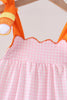 Pink Gingham Candy Corn Dress