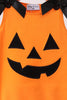 Orange Jack-O-Lantern  Applique Bow Bubble