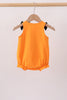 Orange Jack-O-Lantern  Applique Bow Bubble
