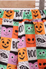 Orange Jack-O-Lantern  Applique Ruffle Shorts Set