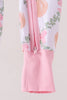 Pink Pumpkin Bow Bmaboo Zipper Romper
