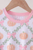 Pink Pumpkin Bow Bmaboo Pants Set