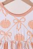 Coral Pumpkin Bow Bamboo Set