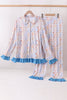 Blue Chicken Bow Bamboo Mom Pajama Pants Set