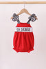 Red Georgia Go Dawgs Smocked Bubble