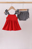 Red Georgia Go Dawgs Smocked Bloomer Set