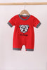 Red Georgia Go Dawgs Applique Romper