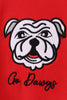 Red Georgia Go Dawgs Applique Romper