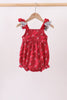 Maroon Alabama Roll Tide Smocked Bubble