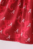 Maroon Alabama Roll Tide Smocked Ruffle Shorts Set
