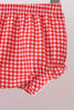 Blue Farm Embroidery Gingham Bloomer Set