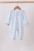 Blue Farm Embroidery Gingham Romper