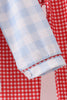 Blue Farm Embroidery Gingham Pants Set