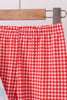 Blue Farm Embroidery Ruffle Gingham Pants Set