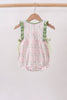 Sage Pumpkin Bow Embroidery Ruffle Bubble