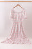 Pumpkin Bow Embroidery Mom Tiered Dress