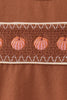 Brown Pumpkin Smocked Top