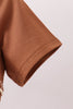 Brown Pumpkin Smocked Top