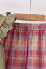 Camel Pumpkin Embroidery Plaid Dress