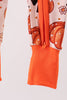 Orange Pumpkin Floral Bow Bamboo Romper