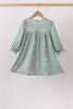 Sage Bow Ruffle Dress