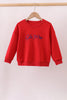 Red Mississippi Ole Miss Embroidery top