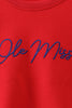 Red Mississippi Ole Miss Embroidery top