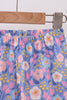 Purple Floral Ruffle Shorts Set