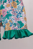 Green Floral Ruffle Shorts Set