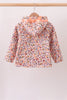 Floral Fleece Hoodie Jacket