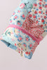 Pink Patchwork Floral Ruffle Jacket