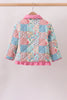 Pink Patchwork Floral Ruffle Jacket
