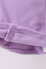 Purple Fleece Bow Coat