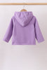 Purple Fleece Bow Coat
