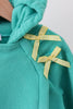 Turquoise Fleece Bow Coat