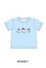Blue ghost baseball embroidery top
