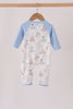 Blue all day adventure pocket romper