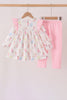 Pink all day adventure ruffle pants set