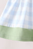 Blue Pumpkin Embroidery Gingham Bloomer set