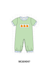 Green Pumpkin Embroidery Romper