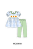 Blue Pumpkin Embroidery Pants Set