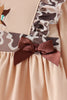 Camouflage duck embroidery ruffle dress