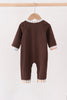 Brown deer applique romper