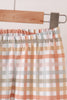 Brown deer applique plaid pants set