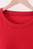 Red Alabama sequin mom top