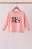 Pink Holly Jolly French Knot Mom&me Top