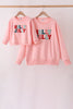 Pink Holly Jolly French Knot Mom&me Top