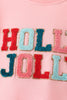 Pink Holly Jolly French Knot Mom&me Top