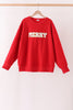 Red Merry French Knot Mom&me Top
