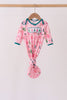 Pink Christmas Tree Embroidery Gown